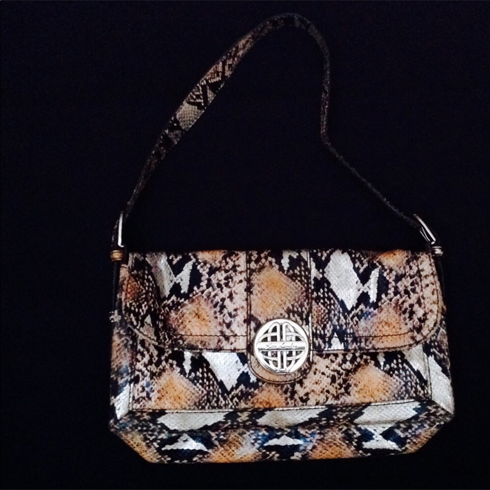 Kate Landry Python Snake Clutch Mini Shoulder Bag - image 2
